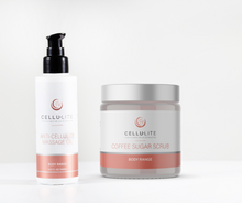 Load image into Gallery viewer, Anti-Cellulite massage oil & Coffee Sugar scrub combo | 2 products