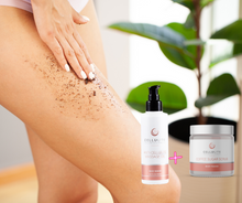 Load image into Gallery viewer, Anti-Cellulite massage oil &amp; Coffee Sugar scrub combo | 2 products